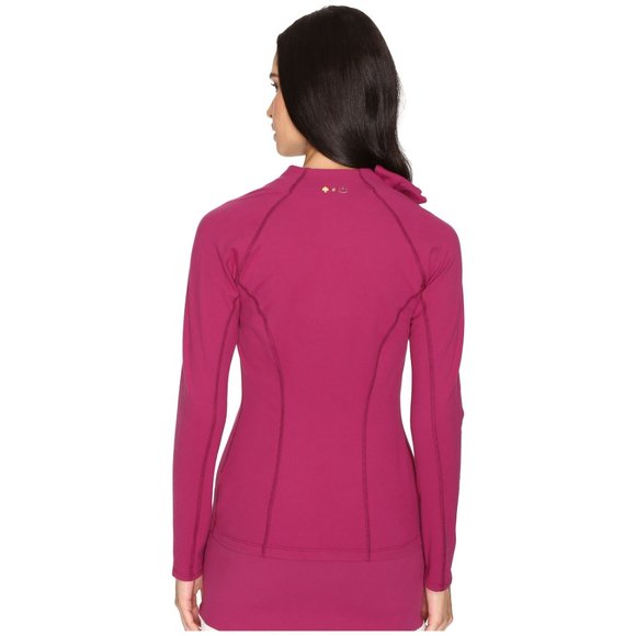 KATE SPADE x BEYOND YOGA Zinfandel Neck Bow Front Zip Jacket sz S Women's Yoga - Picture 4 of 16